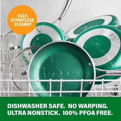 Emerald Green 12" Aluminum Nonstick Fry Pan with Ceramic Coating