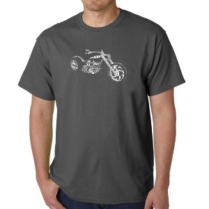 LA Pop Art Men's Word Art T-shirt - MOTORCYCLE - 1 of 4