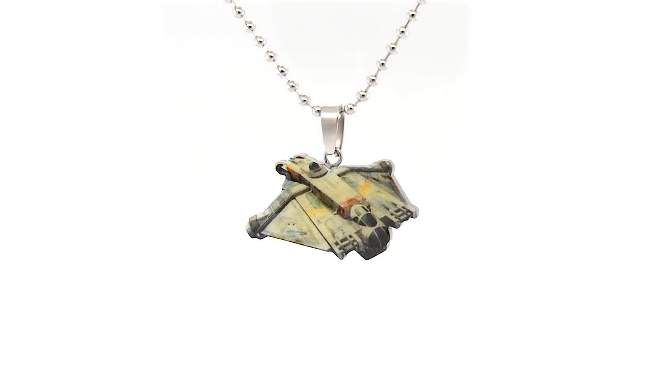 Men's Boys' Star Wars Ghost Ship Cut Out Stainless Steel Pendant (18"), 2 of 3, play video