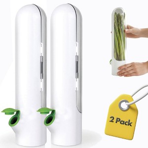 Prepara Herb Savor Pod 2.0 Herb Storage Container - Space Saving for Fridge Door Storage, Keeps Fresh Herbs Fresh Up to 3 Weeks - BPA Free - (2-Pack) - 1 of 4