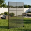 Wooakway 72 Inch Black 3 Panel Woven Room Divider Patio Decorative Screen Freestanding Privacy Trellis - 3 of 4