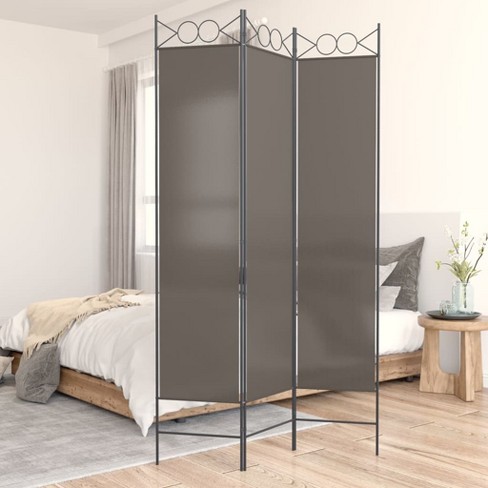 vidaXL 3-Panel Room Divider Anthracite 47.2"x86.6" Fabric - image 1 of 4