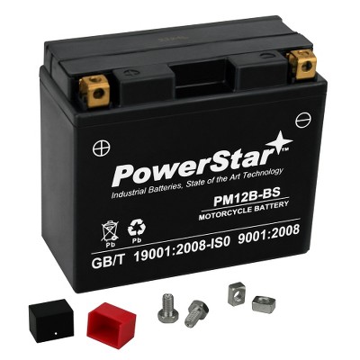 PowerStar PM12B-BS, YTX12B-BS Motorcycle Battery