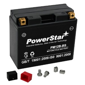 PowerStar PM12B-BS, YTX12B-BS Motorcycle Battery - 1 of 1