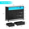 Dresser for Bedroom with LED Lights – 7 Drawer Dressers with Charging Station, Wood Storage Chest for Entryway, Closet, Living Room, Hallway - 2 of 4