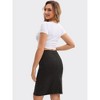 INSPIRE CHIC Women's Ripped Raw Hem High Waisted Stretch Summer Above the Knee Casual Denim Skirts - 4 of 4