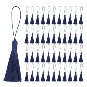 Unique Bargains Handmade Soft Floss DIY Mini with Loop Craft Tassels 45 Pcs - 1 of 4