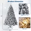 Garvee Flocked Artificial Tree, Prelit Snowy Tree with 8 Modes, Foldable Stand, Foot Pedal, Holiday Home Decoration, White Flock - 2 of 4