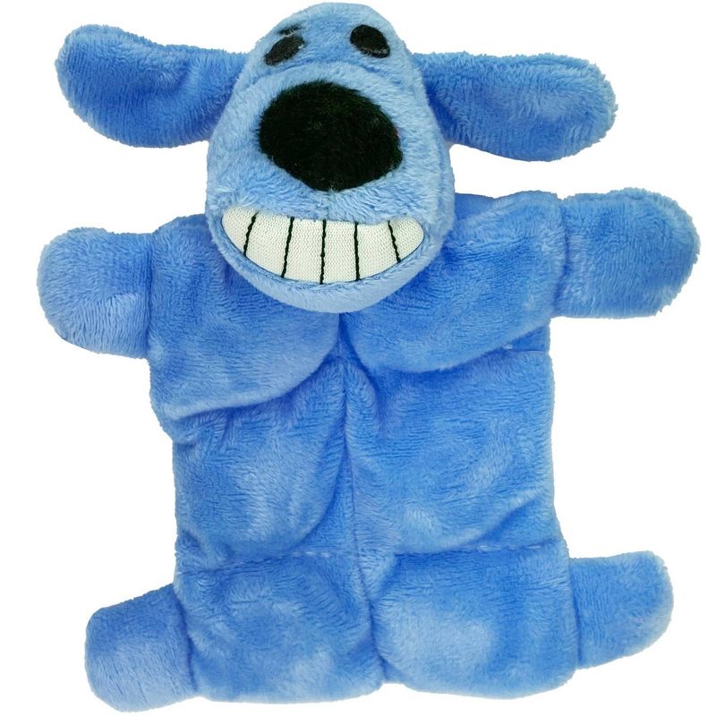 Multipet Mini Loofa Squeaker Mat Dog Toy - Blue - 6&#34;, 2 of 5