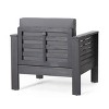 Christopher Knight Home Rabun Outdoor Acacia Wood Club Chairs with Cushions (Set of 2) - 4 of 4