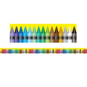 Charles Leonard Magnetic Straight Borders/Trims, 1.5" x 24", Crayon Theme, Pack of 12 (Pack of 2) - 1 of 1