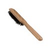Bass Brushes - Men's Hair Brush with 100% Pure Bass Premium Natural Boar Bristle + Nylon Pin Natural Wood Handle 7 Row Cushion Style Oak Wood - 4 of 4