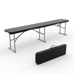 1-Pack Portable Folding Benches, 6ft Heavy Duty Plastic Foldable Event ...