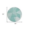 Mint Green And Aqua Geometric Washable Indoor Outdoor Area Rug - 3 of 4