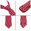 INSPIRE CHIC Men's Polka Dots Self-Tied Neck Tie Pocket Square Sets - 2 of 4