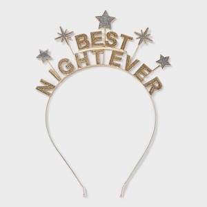 Best Night Ever Headband - Gold - 1 of 3