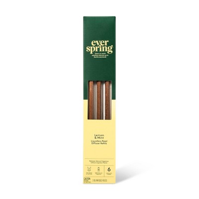 Lemon & Mint Liquidless Reed Diffuser Refills - 3ct - Everspring™