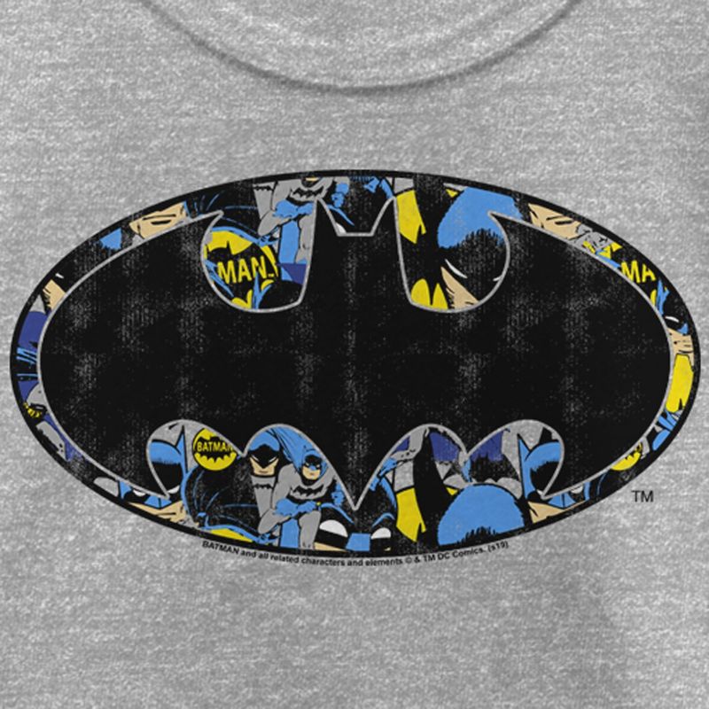 Girl's Batman Distressed Filled Logo T-Shirt, 2 of 6