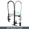 WOWOW Commercial Single-Handle Pull Down Sprayer Kitchen Faucet with Soap Dispenser - 3 of 4