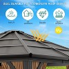Hardtop Gazebo, Outdoor Polycarbonate Roof Canopy, Heavy Duty Hardtop Pavilion with Netting and Curtains, Aluminium Framed Gazebo - 2 of 4