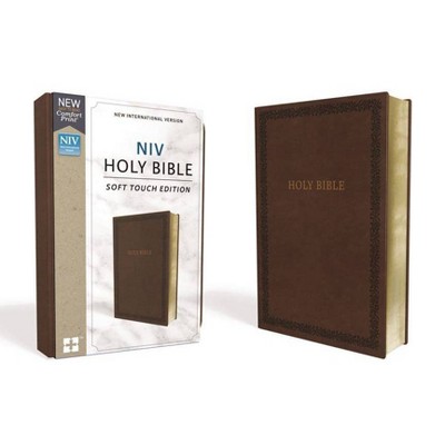 NIV, Holy Bible, Soft Touch Edition, Imitation Leather, Brown, Comfort Print - by  Zondervan (Leather Bound)