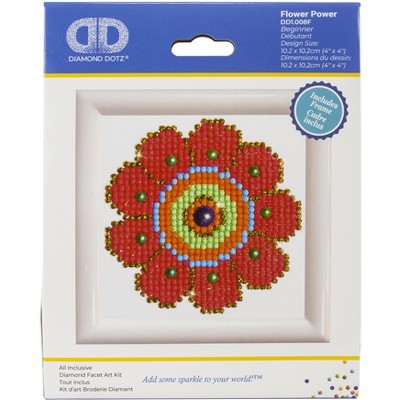 Diamond Dotz Diamond Embroidery Facet Art Kit 4"X4"-Flower Power
