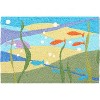 Jellybean All the Little Fishes Doormat – Cute Ocean-Inspired Welcome Mat for Beach Lovers & Coastal Homes, 20"X30" - 2 of 3