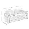 NicBex 81 Inch Corduroy Loveseat Sofa 2-Seater Sofa with 4 Pillows for Living Room,Apartment,Bedroom - image 3 of 4