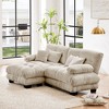 NicBex Couches for Living Room 2-Seater Sofa Cloud Couch Comfort Chenille Upholstered Sofa 2 Lumbar Pillows and 2 Throw Pillows for Bedroom - 3 of 4