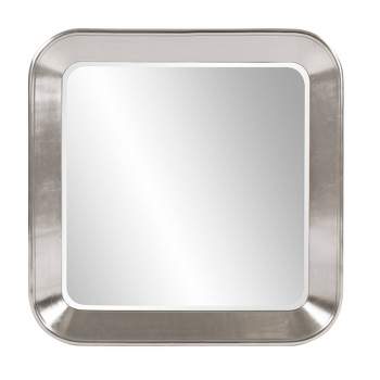 Howard Elliott 31.5"x31.5" Bright Square Framed Beveled Wall Mirror Silver