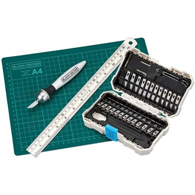 Black & Decker BDHT14001 Craft Hobby Knife Kit with 26 Assorted Blades and Cutting Mat