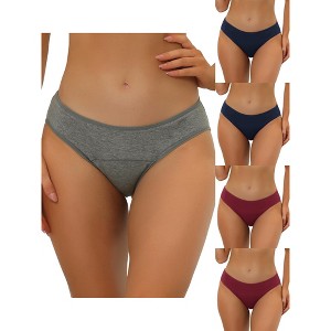 Allegra K Women's Plus Size Mid-Waist Available 5 Packs Hipster Underwear - 1 of 4