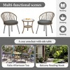 YOOCOZZ 3-Piece Outdoor Patio Furniture Set with 2 PE Rattan Chairs and Tempered Glass Table - 4 of 4