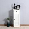 Garvee Bathroom Floor Cabinet Storage Organizer Freestanding Side Table Storage Unit With 1 Drawer & 1 Door, for Living Room Laundry Room - 3 of 4