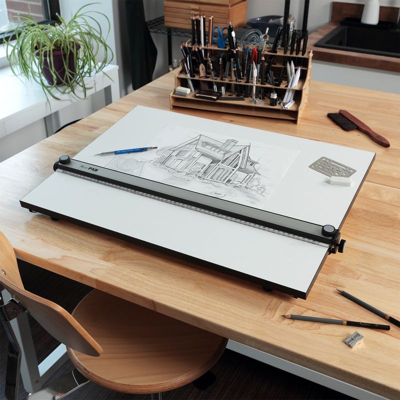 Acurit PXB Drawing Boards for Artists and Designers - Portable Workspace for Drawing, Sketching, Drafting, Painting - Fixed Angled Laminated Surface, 3 of 8
