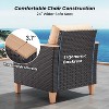 Lirago Small Patio Furniture Set of 2 - Customizable Outdoor Wicker Armless Sofa with Cushions, Perfect for Garden, Balcony, and Backyard - 3 of 4