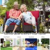 3 Pieces Patio Furniture Bistro Set, Outdoor Wicker Swivel Rocker,360 Degree Swivel Rocking Wicker Chairs w/Cushions,Side Table w/Armored Glass Top - 4 of 4