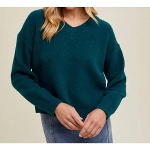 Women's Brushed Relaxed Crop Sweater - WISHLIST - 1 of 3