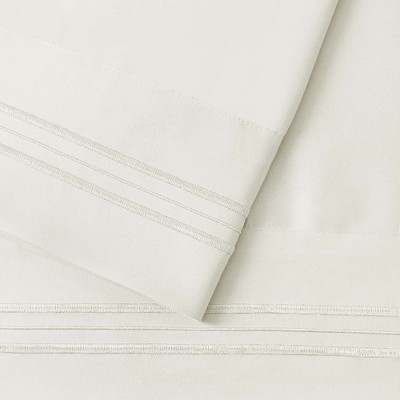 Off-White Microfiber Standard/Queen Pillowcases Set of 2