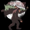 Men's Design By Humans Christmas Bigfoot By ArtStyleAlice T-Shirt - 2 of 4