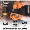 1st Choice Orange Disposable Nitrile Gloves with Raised Diamond Grip- Medium Duty, Industrial Grade - Perfect for Mechanics, Household Cleaning & More - 2 of 4