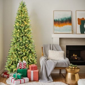 Resenkos Artificial 8ft  Christmas Tree with 1612PVC/Hard Needle Mixed Branch Tips, 500L warm white led - 1 of 4