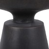 Kumasinova 20.5" One-Of-A Kind Modern Outdoor Side Table,Patio End Table Accent Side Table for Porch,Garden&Living Room,Versatile Decor Piece,Black - 3 of 4