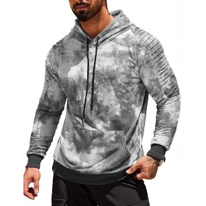 COOFANDY Mens Casual Drawstring Hoodies Fashion Hooded Collar Athletic Pullover with Pocket - 1 of 4