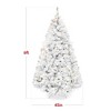 Best Choice Products Pre-Lit White Christmas Pine Tree w/ Flocked Branches, Warm-White Lights - 2 of 4