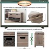 Sapphtopaz Farmhouse 32" Storage Bench with 2 Drawers and Removable Basket Upholstered Shoe Bench for Entryway, Living Room, Bedroom - 3 of 4
