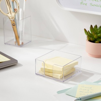 Acrylic Sticky Note Holder Clear - Brightroom&#8482;