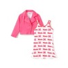 PATPAT Disney Minnie Toddler Girl Fall Outfits: Sleeveless Dress and Motorcycle Jacket Set 2PCS 2-10 Years - 2 of 4