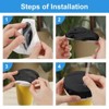 Unique Bargains Reusable Alcohol Protection Drink Covers with Straw Hole Leopard 2.8" 10 Pcs - 3 of 4