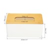 Unique Bargains Decorative Wood Napkin Dispenser Holder Rectangle Tissue Box Cover - 2 of 4